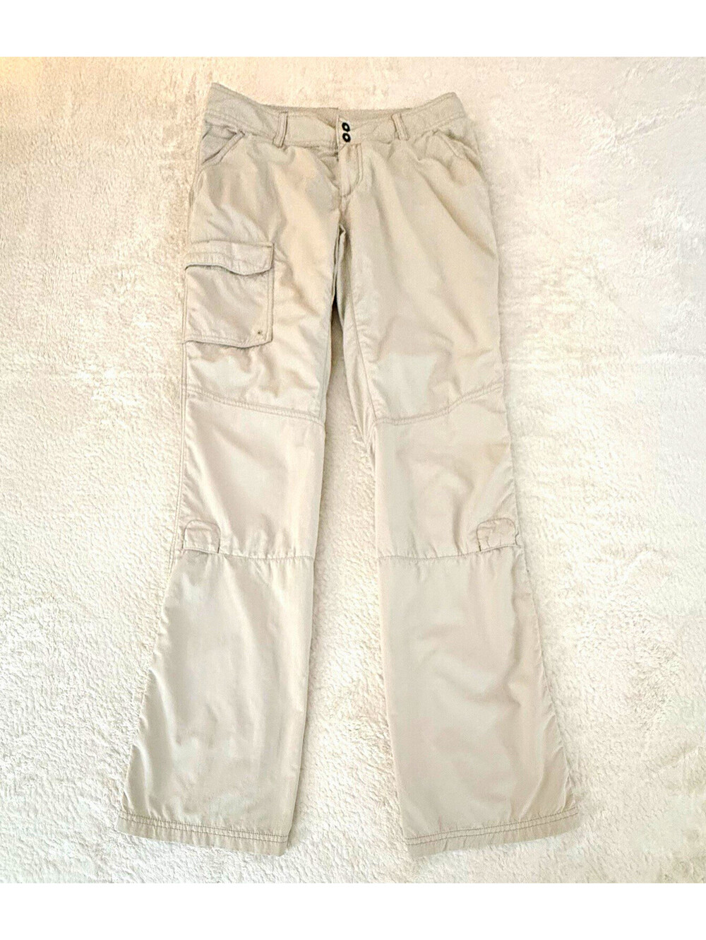Columbia Women’s Size 6 Regular Roll Up Hiking Cargo Pants Omni-Shade Beige